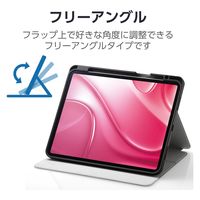 13インチiPad Air(M2)フラップケース/Apple Pencil収納/スリープ対応/ブラック TB-A24XSABK 1個