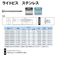 山喜産業　ステンレスライトビス（スリムビス）　小箱　細ビス　ＳＵＳ４１０　ＬＶー７５Ｓ　1箱（250本入）（直送品）