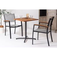 東谷 ROOM ESSENCE オリー カフェテーブル 幅615×奥行615×高さ740mm ブラック脚 ODS-73BK 1台（直送品）