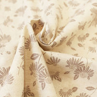 Modern Field モダンフィールド 綿麻プリント 花柄 プリント生地 エメラルド 巾約108cm×8mカット IBK99201-3E（直送品）