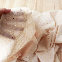 綿ローン 両耳スカラップ刺しゅう生地 巾約100cm×2m切売カット A オフホワイト TM8802-A TM8802-A-2M（直送品）