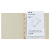 リヒトラブ Roomy クリヤーブック<ポケット交換式> A4 グレー N290-27 1箱(5冊入)