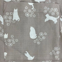 ブルーメイト 甚平 グレージュ 130cm 女児 綿100%リップル 動物柄 14494E BR3 130 1着（直送品）