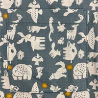 ブルーメイト 甚平 ブルー 150cm 男児 綿100%リップル 動物柄 14492E BL3 150 1着（直送品）