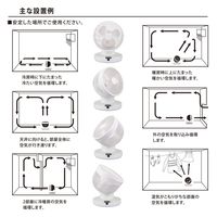 オーム電機 360°首振サーキュレーター 静音 リモコン付き ホワイト 00-6466 1個（直送品）