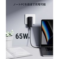 VOLTME USB充電器 65W TypeC ブラックバンドル ケーブル付 V2099 1個