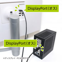 ナカバヤシ DisplayPortケーブル スリムタイプ 2.8m DP-S28/BK 1本