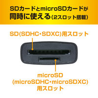 ナカバヤシ SD・microSD カードリーダー ライタ Type-C ケーブル6cm USR-CSD1/BK 1個