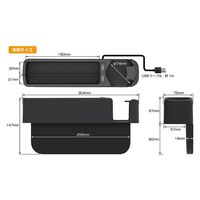 カシムラ シートポケットUSB2ポート付き DC-040 1台