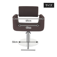 SEVEN BEAUTY (セブンビューティー) スタイリングチェア PLATZ ダークブラウン 37414 1台（直送品）