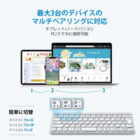iClever ワイヤレスキーボード Bluetooth & 無線2.4GHz接続 Type-C充電式 薄型 コンパクト 1個