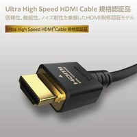 エレコム HDMIケーブル 2m HDMI2.1 ウルトラハイスピード 8K対応 黒 DH-HD21E20BK2 1本