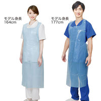 フィフティ・ヴィジョナリー プラスチックエプロン(ブルー) FV-EZ-00060 1箱(80枚)