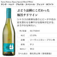 チリ サンタ・ヘレナ　アルパカ　スペシャル・ブレンド・ホワイト 白ワイン　辛口 750ml 1セット（1本×12）　アサヒ