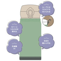 サーモス マイボトルカバー カーキ APJ-350 KKI 1個