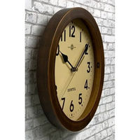 さんてる レトロ 電波時計 メモリー 置き掛け兼用 直径250×奥行45mm アンティークブラウン SR25_A 1個（直送品）