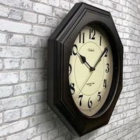 さんてる 電波時計 クロックスランド 置き掛け兼用 幅285×奥行55×高さ285mm ライトブラック SR26_DBK_A  1個（直送品）