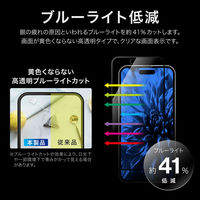 MSソリューションズ iPhone 15/iPhone 15 Pro ガラスフィルム 全面保護 BLC LN-IM23FGFB 1個