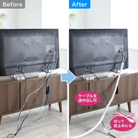 サンワサプライ  編組ケーブルスリーブ（ホワイト・2m巻き・内寸直径25mm） CA-SL25W2（直送品）