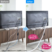 サンワサプライ 編組ケーブルスリーブ(ホワイト・2m巻き・内寸直径13mm) CA-SL13W2 1個