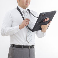 サンワサプライ iPad12.9インチ用耐衝撃ケース(ハンドル、スタンド、ショルダーベルト付き) PDA-IPAD2017BK 1個