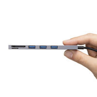サンワサプライ USB 5Gbps 3ポート スリム ハブ(カードリーダー付き) USB-3TCHC20MS 1個