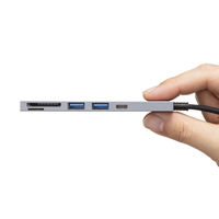サンワサプライ USB 5Gbps 3ポート スリム ハブ(カードリーダー付き) USB-3TCHC21MS 1個