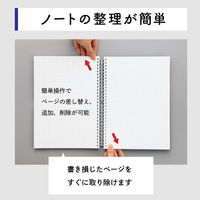 リヒトラブ hirakuno ツイストノート B6 5mm方眼 ネイビー（紺） N1672-11 1セット（1冊×5）