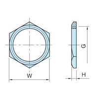 エスコ G1・1/4” オイルウインドウ用ナット EA949CX-505A 1セット(6個)（直送品）