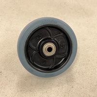 エスコ [EA520Bー16B用]φ100mm グレーゴム車輪 EA520B-17 1セット(2個)（直送品）