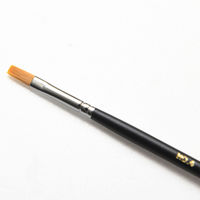 TTC タケダ 水彩筆 赤ナイロン 平筆 4号 70-5100 1本