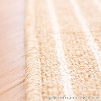 オカ キッチンマット ナチュラルクローバー 45×180cm ベージュ 62489 1枚