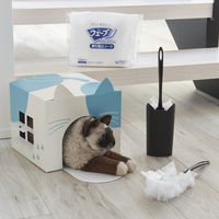 【アウトレット】ウェーブ ハンディワイパー  猫セット　本体+取り替えシートホワイト12枚×3　1セット ユニ・チャーム