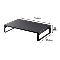 リヒトラブ 机上台 幅390mm ロータイプ マットブラック A7330-124 1セット（1台×5）