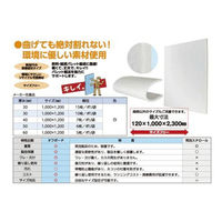JSP 緩衝用ボード/ミラプランクレイヤー(白) 20×1000×1200mm 15枚 135058 1セット/15枚（直送品）