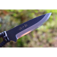 トヨクニ アウトドアナイフ:MASANO 白鋼 パラシュートコード 黒 皮ケース 晶之作 tygr230410-036 1本（直送品）