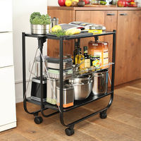 フォールディング トローリー ブラック H11907ーMBK DULTON/ダルトン