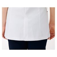 KAZEN レディススクラブジャケット半袖 ネイビー×ターコイズ LL KZN702-48 1枚　スクラブ（直送品）