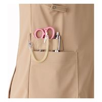 KAZEN スクラブジャケット半袖(男女兼用)ネイビー×ロイヤルブルー M KZN713-28 1枚　スクラブ（直送品）