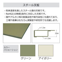 【車上渡し】山金工業 ワークテーブル 軽量作業台 耐荷重300kg 固定式 スチール天板 グリーン SWSH-1290-GG 1台（直送品）