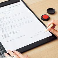 リヒトラブ クリップファイル<エアークッション> A4 黒 捺印対応 アンケートボード F2661-24 1冊