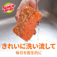 スリーエム（3M）スコッチブライト スクラブドット清潔スポンジ 抗菌 食器 キッチン オレンジ SDS-02KE 2PM（2個入）