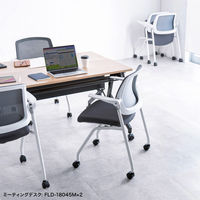 サンワサプライ 平行スタッキングミーティングチェア 幅595×奥行585×高さ840mm グレー SNC-ST10GY 1セット(2脚入)（直送品）