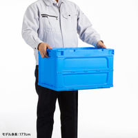 サンワサプライ 折りたたみコンテナ 50リットル CNT-50BL 1個（直送品）