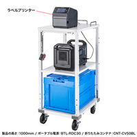 サンワサプライ 作業用プリンタカート 幅450×奥行600×高さ800～1000mm ホワイト RAC-FA6 1個（直送品）