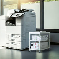 サンワサプライ 複合機向けサイドラック 幅350×奥行600×高さ400～550mm ホワイト LPS-F120 1個（直送品）