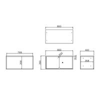 PREDONA（プレドナ）木製シェルフ  両開き 上置き用 1段 幅800×奥行400×高さ390mm ナチュラルウッド 1台(1梱包)（取寄品）