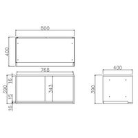 PREDONA（プレドナ）スチールシェルフ  オープン 上置き用 1段 幅800×奥行400×高さ390mm モカブラウン 1台(1梱包)（取寄品）