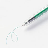 無印良品 こすって消せるスリムボールペン ノック式 0.5mm 緑 1セット（1本×2） 良品計画