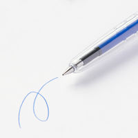 無印良品 こすって消せるスリムボールペン ノック式 0.5mm 青 1セット（1本×5） 良品計画